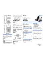 NEC SL1100 Reference Sheet preview