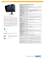 Preview for 2 page of NEC SpectraView Reference 242 Specification