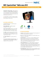 Preview for 1 page of NEC SpectraView Reference 302 Specifications