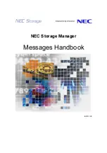 NEC Storage Manager Messages Handbook preview