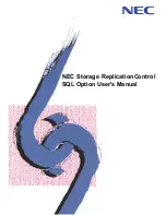 NEC Storage ReplicationControl SQL Option User Manual preview