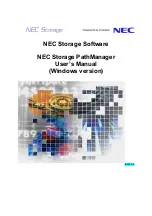 NEC Storage Software PathManager User Manual preview
