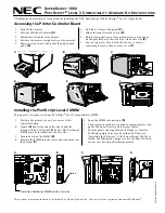 NEC SuperScript 1800 Instructions предпросмотр