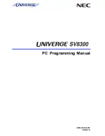 NEC SV8300 Pc Programming Manual предпросмотр