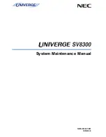 NEC SV8300 System Maintenance Manual предпросмотр