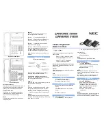 NEC SV8500 Reference Sheet preview