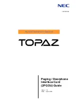 NEC TOPAZ Manual предпросмотр