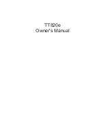 NEC TT820e Owner'S Manual preview