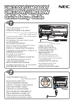 NEC UM330X Quick Setup Manual предпросмотр