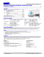 NEC UM351W Installation Manual предпросмотр