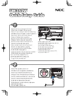 Предварительный просмотр 1 страницы NEC UM352W Quick Setup Manual