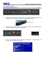 Preview for 3 page of NEC UN492S-TMX4P Quick Start Manual