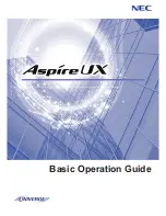 NEC UNIVERGE Aspire UX Basic Operation Manual preview