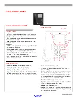 NEC Univerge DT820 Quick Reference Manual предпросмотр