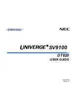 NEC Univerge DT820 User Manual preview