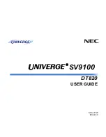 Предварительный просмотр 1 страницы NEC Univerge DT820 User Manual