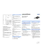 Предварительный просмотр 5 страницы NEC Univerge DV8100 Reference Sheet