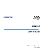 Предварительный просмотр 1 страницы NEC Univerge MH250 User Manual