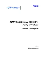 Предварительный просмотр 1 страницы NEC UNIVERGE NEAX 2000 IPS General Description Manual