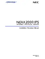 NEC UNIVERGE NEAX 2000 IPS Installation Manual предпросмотр