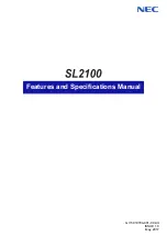 NEC UNIVERGE SL2100 Features And Specifications Manual предпросмотр
