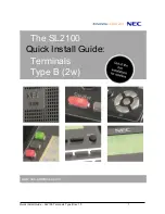 Preview for 1 page of NEC UNIVERGE SL2100 Quick Install Manual
