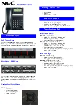 NEC UNIVERGE SL2100 Quick Manual предпросмотр