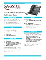 NEC UNIVERGE SL2100 Quick User Manual предпросмотр