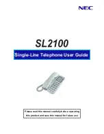 Preview for 1 page of NEC UNIVERGE SL2100 User Manual