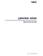 Предварительный просмотр 1 страницы NEC Univerge SV8100 Applications