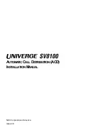 Preview for 278 page of NEC Univerge SV8100 Installation Manual