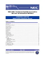 NEC Univerge SV8100 Service Information Bulletin preview