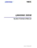Preview for 1 page of NEC Univerge SV8100 System Hardware Manual