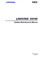 Preview for 3 page of NEC Univerge SV8100 System Maintenance Manual