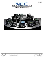 Preview for 1 page of NEC Univerge SV8100 Voicemail Administration Manual