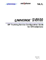 Preview for 2 page of NEC Univerge SV9100 Configuration Manual