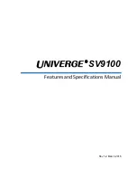 Preview for 1 page of NEC Univerge SV9100 Features And Specifications