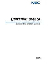 NEC Univerge SV9100 General Description Manual preview