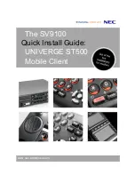 Предварительный просмотр 1 страницы NEC Univerge SV9100 Quick Install Manual