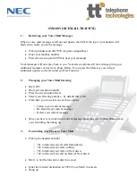 Preview for 5 page of NEC Univerge SV9100 User Training