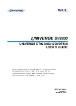 Preview for 1 page of NEC Univerge SV9300 User Manual