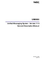 NEC Univerge UM8000 General Description Manual preview