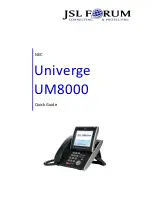 Предварительный просмотр 1 страницы NEC Univerge UM8000 Quick Manual