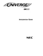 Preview for 1 page of NEC UNIVERGE UM8500 Integration Manual