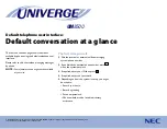 Preview for 1 page of NEC UNIVERGE UM8500 Manual