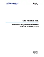 NEC UNIVERGE WL Quick Installation Manual preview