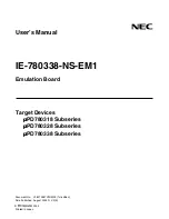 Предварительный просмотр 1 страницы NEC uPD780318 Subseries User Manual