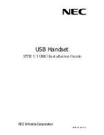 NEC UTR-1-1 (BK) Installation Manual preview