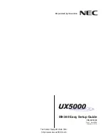 Preview for 1 page of NEC UX5000 Easy Setup Manual