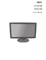 NEC V191W User Manual preview